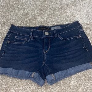 Aeropostale women’s dark jean shorts mini